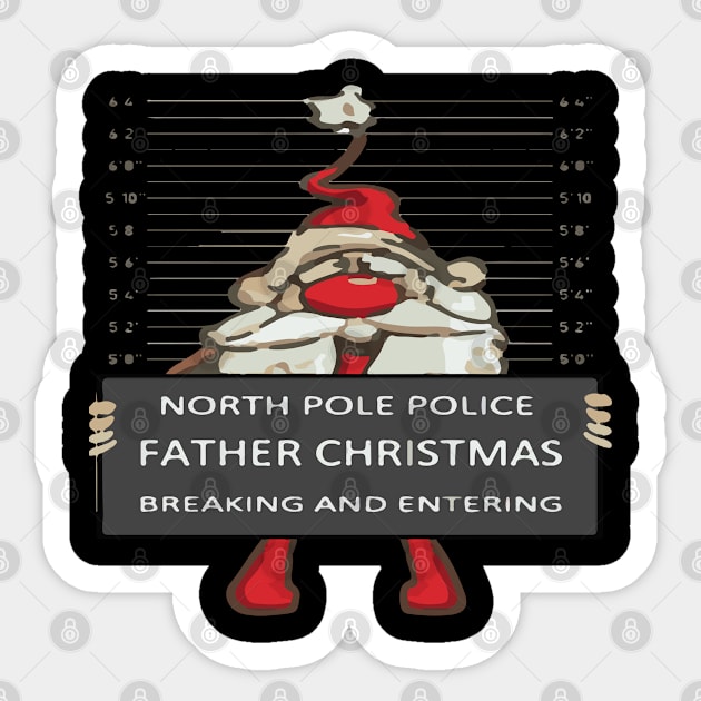 Farther Christmas Breaking and Entering Sticker by madmonkey